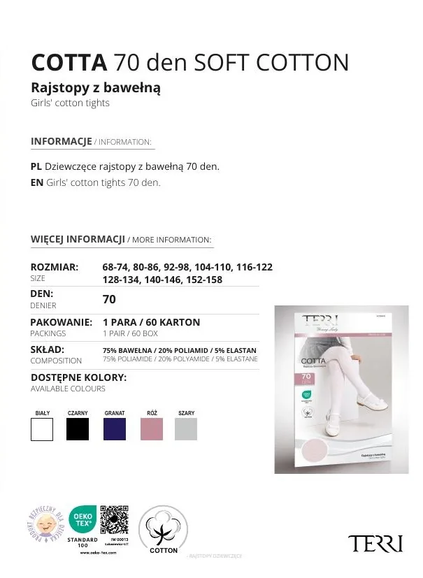 COTTA 70 den SOFT COTTON - obrazek 3